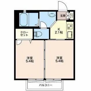 さくらハイム【1階】の間取り