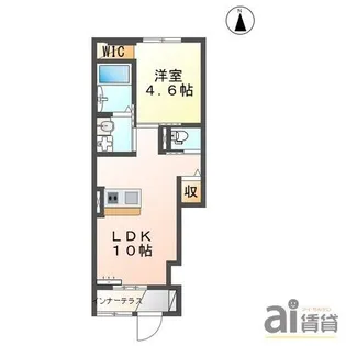 埼玉県所沢市大字久米【アパート】の間取り