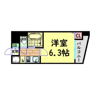 エイペックス大手通【5階】の間取り