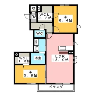 ザ・シンフォニー【1階】の間取り