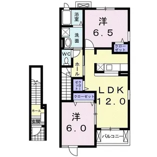 アヴァン リジェール【2階】の間取り