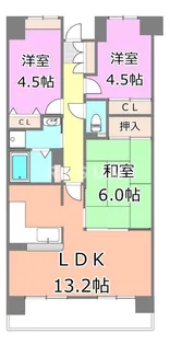 コーポレート稲毛海岸【13階】の間取り