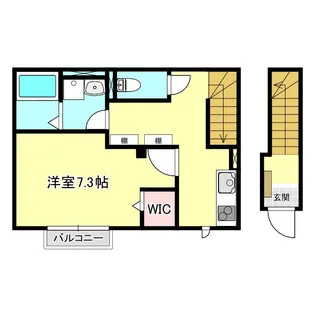 三木市加佐新築アパート【2階】の間取り