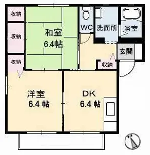 ディアス水畑 A棟【1階】の間取り