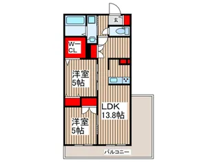 フロントスクエア越谷【2階】の間取り