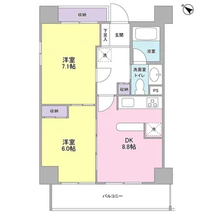 プロスペクト西巣鴨【13階】の間取り