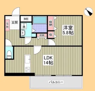 折井コーポ【3階】の間取り