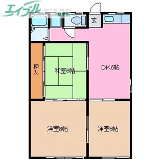和泉ハイツ【1階】の間取り