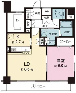 ル・リオン上野ステーションコート【3階】の間取り