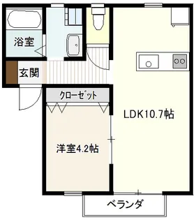 スペーシア【2階】の間取り