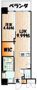 ウイングス三郎丸【3階】の間取り