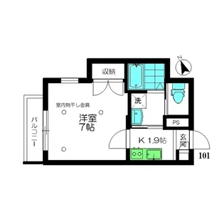 アルディア蒲田【1階】の間取り