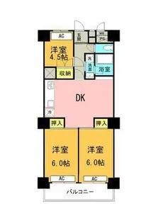 四ツ池アゼリア【1階】の間取り