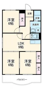 ウィング鳴海【1階】の間取り