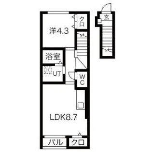 ヒナハウス【2階】の間取り