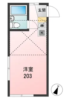 ホワイトパレス狭山【2階】の間取り