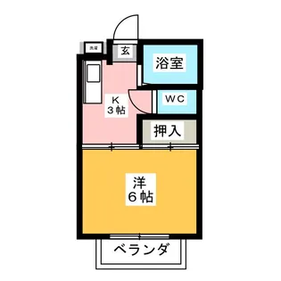 グリーンハイツB【2階】の間取り