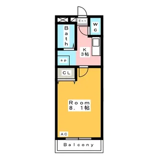 A・City二本木【3階】の間取り