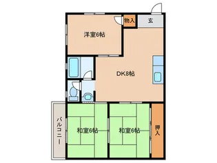 アスエ長田マンション【1階】の間取り
