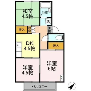 プレジールみよし【2階】の間取り