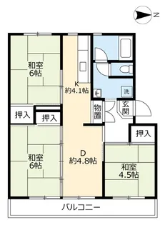 URアーバンフォレスト金山【2階】の間取り