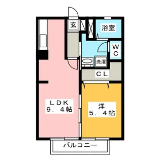 エミネンス浜口A【1階】の間取り