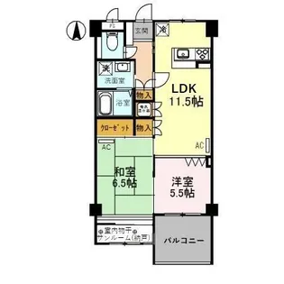 グリーンパラスト【1階】の間取り