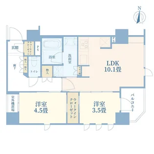 リストレジデンス王子【10階】の間取り
