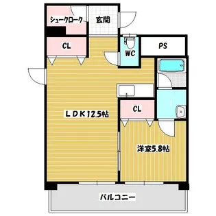 すかる通東【5階】の間取り