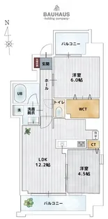 BAUHAUS鶴見公園 NO 33【13階】の間取り