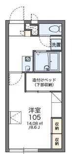 レオパレスサザンガーデン【1階】の間取り