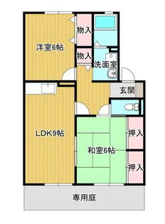 グレースウエストヒルズA棟【2階】の間取り