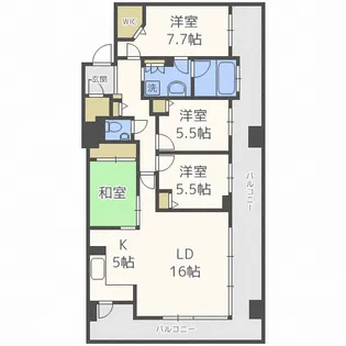 ライオンズひばりが丘フォレストフォート【2階】の間取り