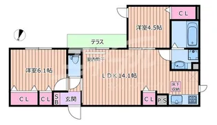 Clashist中宮North【3階】の間取り