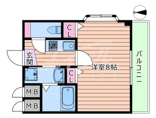 レジデンス南高浜【3階】の間取り