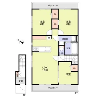 フォレストヴィラ所沢中富【1階】の間取り