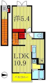 ソレアード南流山【2階】の間取り