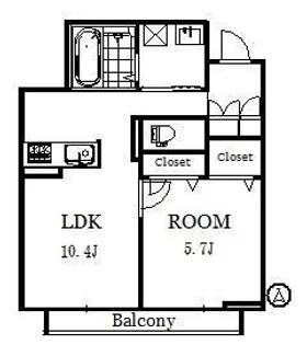 ジンバラン恵み野【3階】の間取り