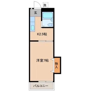 ニッセキアパートメントIII【1階】の間取り