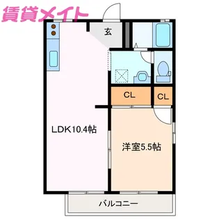 フレグランスかおりB【2階】の間取り