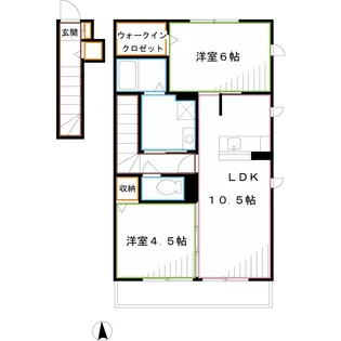 ブラン・トリスターB【2階】の間取り
