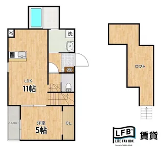 LFB APARTMENT桜町【1階】の間取り