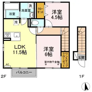パディー コート A【2階】の間取り