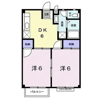 エグゼヒラバル【2階】の間取り