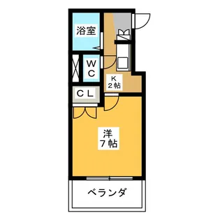 ノーボベルクール【4階】の間取り