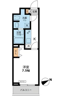 パシフィックコート目黒南【2階】の間取り