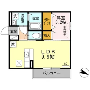 ゴザエスト【1階】の間取り