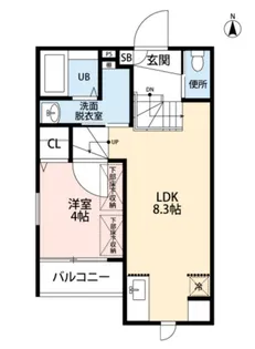 CB室見マリナ【1階】の間取り