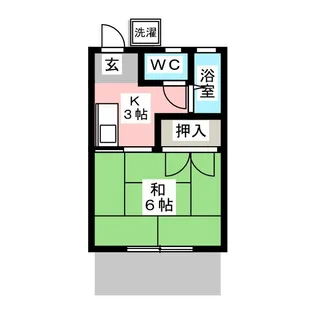 ロイヤルシティ天カ須賀【1階】の間取り
