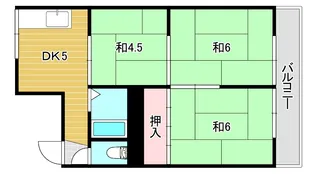 エアリーコート豊中【3階】の間取り